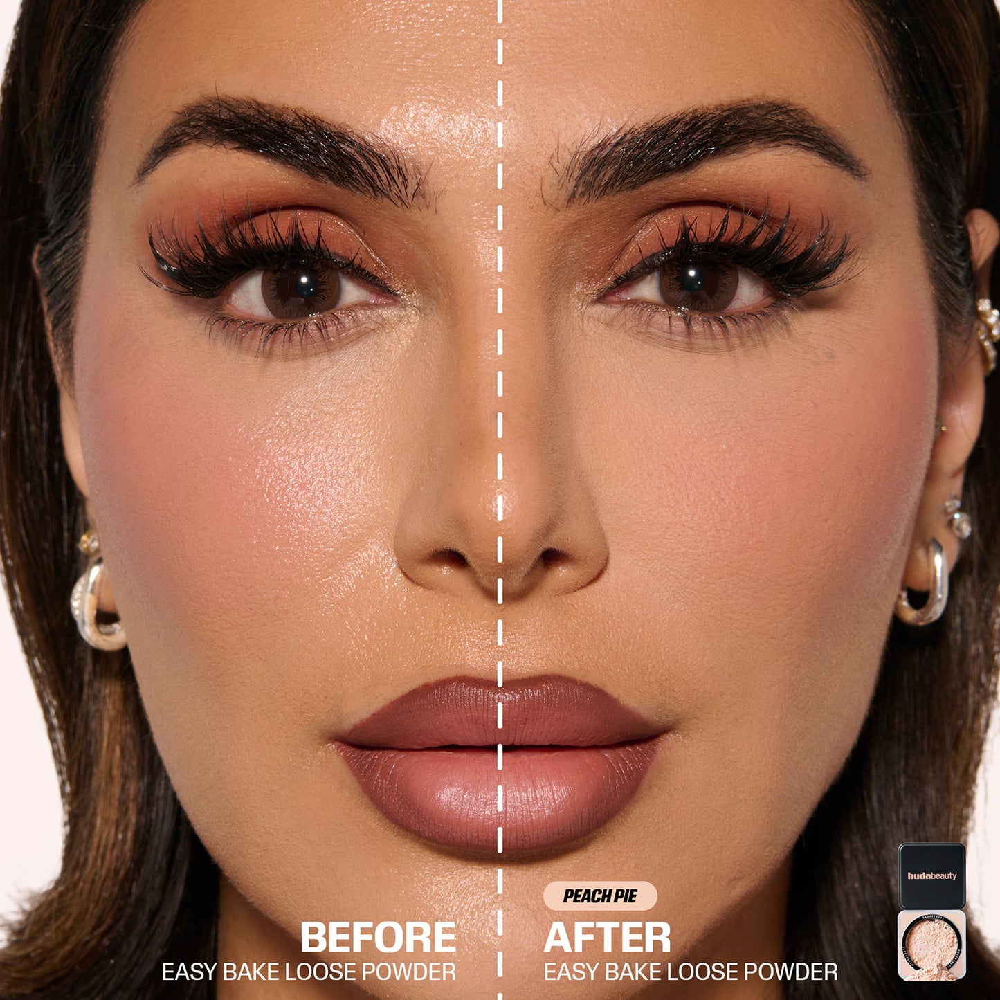 Cipria fissante in polvere libera Huda Beauty Mini Easy Bake